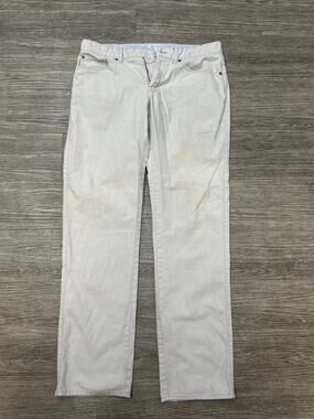 Peter Millar Men's 5-Pocket Canvas Chino Pants Size 34 Off-White /MISSING BUTTON